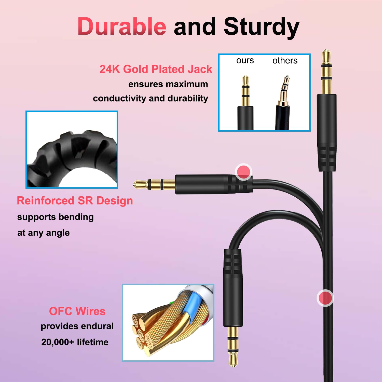 Amazon | 交換用オーディオケーブル Auxコード Boseヘッドフォン用 3.5